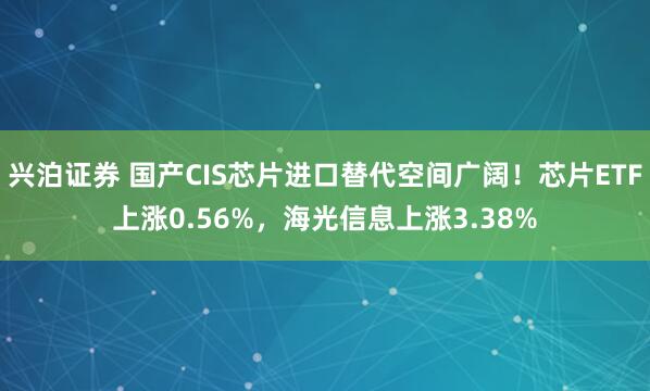 兴泊证券 国产CIS芯片进口替代空间广阔！芯片ETF上涨0.56%，海光信息上涨3.38%